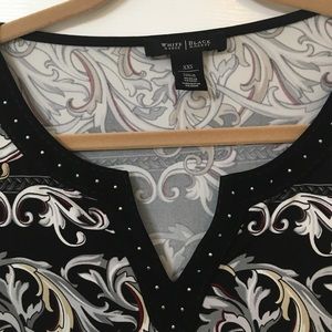 Printed Black & White Dress